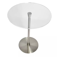 Table de conférence moderne en acrylique transparent avec support en acier pour école, église, concert, discours, salle de classe