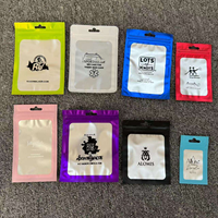 Bolsa de Embalaje de Mylar Metálico con Cierre Hermético, Personalizada, de Aluminio, con Ventana Transparente y Asa para Colgar, para Juguetes