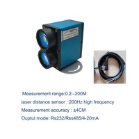 Capteur de distance laser à lumière rouge de haute précision 4-20mA pour la mesure du niveau de matériau et de liquide