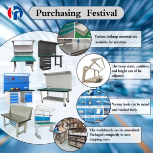 Banco da Lavoro Industriale per Meccanici Tavolo da Lavoro per Elettronica con Scaffalatura Banco da Lavoro Robusto per Carichi Pesanti - Product Image 2