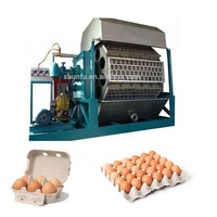 Machine de fabrication de barquettes à œufs en pâte à papier à haute capacité, contrôlée par PLC, avec boîte de vitesses, moteur à engrenages et pompe, pour l'Afrique, à prix compétitif, pour cartons séchés au soleil