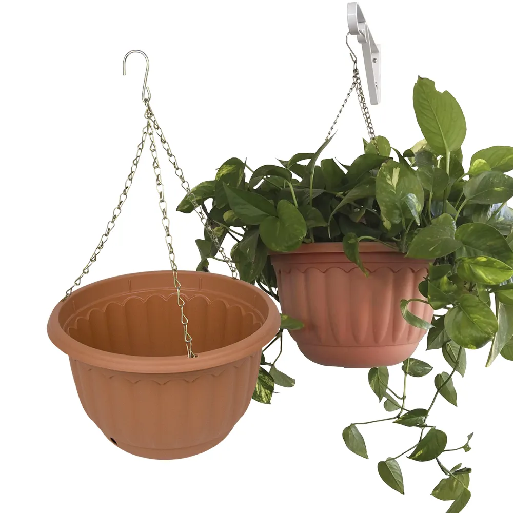 Yeni satış kapalı açık bitki asılı saksı dekoratif saksı plastik asılı Pot