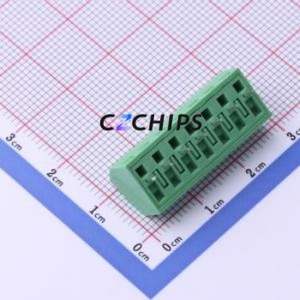 DB127S-3.81-7P-GN-S Screw Terminal Block P=3.81mm Connector ( Construction: 1x7P )( Pitch: 3.81mm )( Color: Green ) - Product Image 2