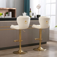 Tabourets de bar modernes et pivotants en velours et or, hauteur réglable pour chaises de salle à manger, tabouret de pub, chaise de bureau, meubles de salon
