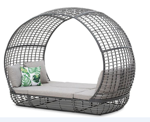 Chaise longue d'extérieur moderne en aluminium avec coussin et auvent Hotel & Park Utilisation 1pc/1carton - Product Image 4