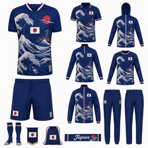 <span class=keywords><strong>Maillot</strong></span> de football japonais personnalisé avec impression intégrale pour homme, qualité Thaïlande, 1998 <span class=keywords><strong>2022</strong></span> 2024 2026, T-shirt Anime Japonais, Kit complet - Product Image 3