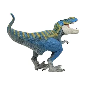動物のプラスチック製のおもちゃディノクラシック恐竜モデルおもちゃリアルなディノアクションフィギュア教育プレイ、ブルーT-レックス、ビッグ、ディテール