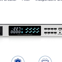 AOFO HG-388A Séquenceur d'alimentation audio 8 canaux avec double filtre, affichage de tension, protection contre les surtensions, conception portable en fer pour sonorisation de scène