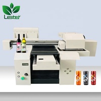 LSTA3-333 Mesin Printer Botol Silinder, Kecepatan Tinggi 2 Kepala CMYKW Mug Otomatis Inkjet UV