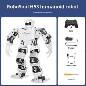 Robot humanoïde dansant H5S, bipède biomimétique à 16 servomoteurs, plus de 40 routines de danse prédéfinies, <span class=keywords><strong>programmation</strong></span> éducative intelligente - Product Image 6