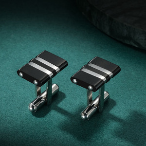 Tùy chỉnh bán buôn mới nhất thiết kế thép không gỉ hai tone người đàn ông thiết kế mang nhãn hiệu đồ trang sức người đàn ông hiện đại Khuy măng sét - Product Image 6