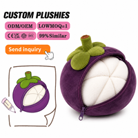 Mainan Boneka Pisang Lepas Pasang Custom OEM ODM dengan Kulit Buah yang Dapat Dilepas dan Ritsleting, Mainan Buah Isi Lembut