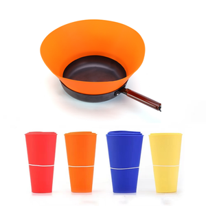 Protection anti-éclaboussures en silicone orange personnalisée 22-28CM pour poêle, couvercle de casserole, écologique et durable pour la cuisson - Product Image 5