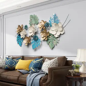 Décoration Murale Métal 3D Grand Format 135*75, Design Fabricant, Forme Fleur Intérieure, pour Salon - Product Image 1