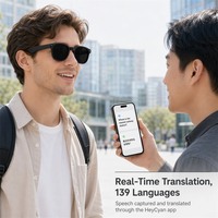 Lunettes Intelligentes IA avec Caméra 8MP, Enregistrement Vidéo HD, Appel, Traduction IA, Transfert Wi-Fi pour Hommes et Femmes