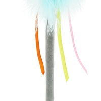 Nouveaux jouets pour chats de luxe écologiques en plumes, 2-en-1, avec design oscillant pour fenêtre, emballage en boîte colorée, prend en charge l'OEM, jouets à ventouse pour chats