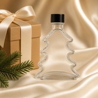 Bouteille en verre diffuseur de parfum en forme d'arbre 100ml 200ml 500ml avec bouchon à vis/bouchon en liège pour la décoration intérieure