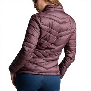 Autumn Winter Women's Regular Knitted Padded Bomber Jacket Embroidery Reversible Eco-Friendly Waterproof <b>Second</b> <b>Hand</b> for Resale - Product Image 3