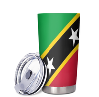 Gobelet isotherme 20oz en acier inoxydable avec couvercle, motif drapeau de la Martinique, idéal pour le café – Meilleure vente