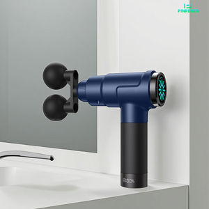 Masajeador Facial eléctrico doble individual 6 tipos de cabezales de masaje terapia de alivio de percusión de tejido profundo 45dB pistola de masaje bajo - Product Image 1