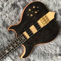 Custom Burst Maple Top 4 cordes guitare basse manche à travers le corps ébène touche micros actifs basse électrique