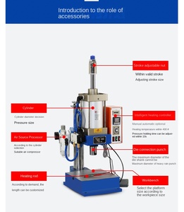 Petite poinçonneuse pneumatique colonne unique 63 type établi presse Deux boutons contrôleur haute précision riveteuse - Product Image 2
