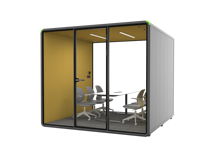 Cabine de bureau moderne personnalisée avec cadre en aluminium, insonorisée, avec panneaux absorbants le son, pour bureaux commerciaux, hôtels, villas, rénovation