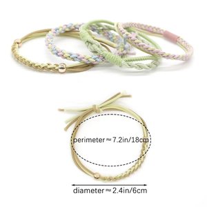 IFOND Juego de 12 Pulseras de Cabello Trenzado Estilo Boho Multicolor, Doble Uso, Vintage, para Mujer, Uso Diario - Product Image 3