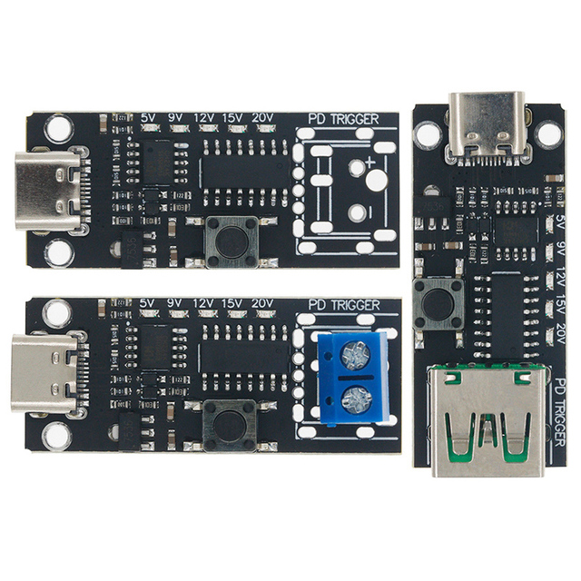 JIAQISHENG JQS 100W 5A USB-C Fast Charge Trigger Board Module PD/QC Decoy Board PD 2.0/3.0 Power Delivery Boost Module