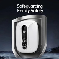Chauffe-eau électrique instantané mural compact pour usage domestique, chauffage rapide direct, 5500W/8000W, numérique, antigel
