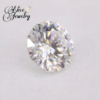 Belle pierre de moissanite en vrac, couleur D, taille fleur de prunier ronde, cabochon étoile magique à cent facettes, pierre centrale en moissanite