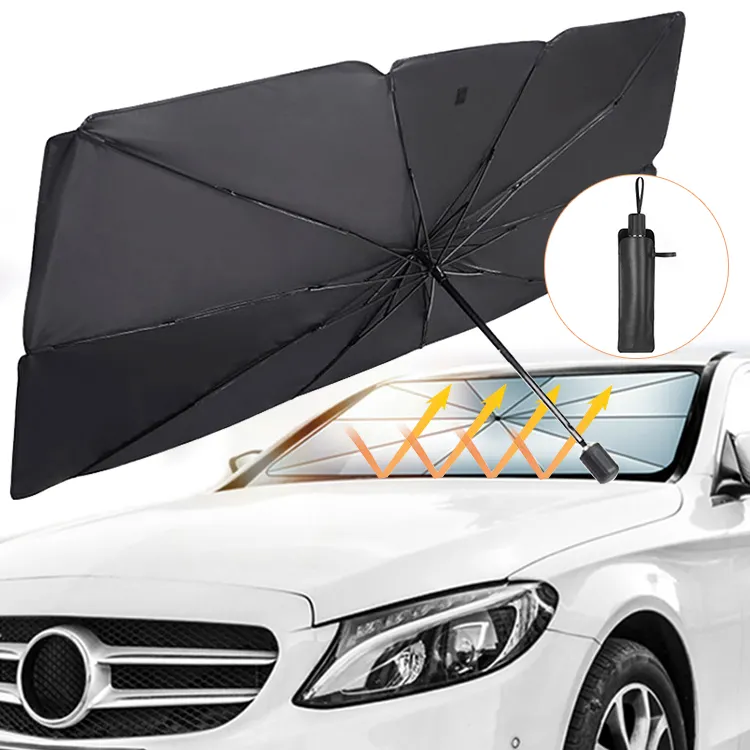 Draagbare Opvouwbare UV-Bescherming Auto Voorruit Schuilplaats Zonneschermen Opvouwbare Paraplu Suv Raam Zonnescherm Dekking Paraplu 'S Voor Auto 'S