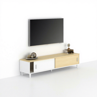 Juego de Muebles para Dormitorio de Apartamento Pequeño, Muebles para TV con Gabinetes de Almacenamiento y Cajones