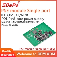 Module Ethernet PSE SDAPO à port unique 90W PoE, compatible IEEE802.3af/at/bt, pour injecteur PoE et caméra IP