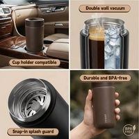 Gobelet de voyage YEWAY pour café et thé, en acier inoxydable, isolé sous vide, avec paille réutilisable, anti-fuite, double paroi, best-seller
