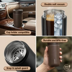 YEWAY Tumbler da Viaggio per Caffè e Tè in Acciaio Inox con Isolamento Sottovuoto, Cannuccia Riutilizzabile, Antigoccia, Doppia Parete, Best Seller - Product Image 5