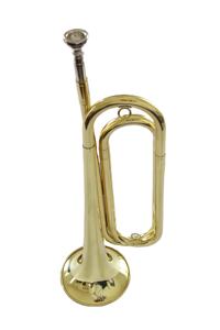 Precio correcto Focus Brand Professional Gold Lacquered Bugle Cuerpo de latón B-flat Tone Bugle OEM - Product Image 2