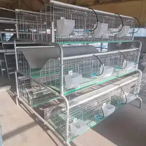 European Style 2 Tier Welded Rabbit Breeding Cage With Accessories