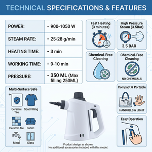 <span class=keywords><strong>Limpiador</strong></span> a <span class=keywords><strong>Vapor</strong></span> Caliente Portátil CE Compacto <span class=keywords><strong>de</strong></span> Alta Temperatura y 3.5 Bares <span class=keywords><strong>de</strong></span> Presión, Potente Desengrasante, <span class=keywords><strong>el</strong></span> <span class=keywords><strong>Mejor</strong></span> <span class=keywords><strong>Limpiador</strong></span> <span class=keywords><strong>de</strong></span> Pisos para Autos - Product Image 5