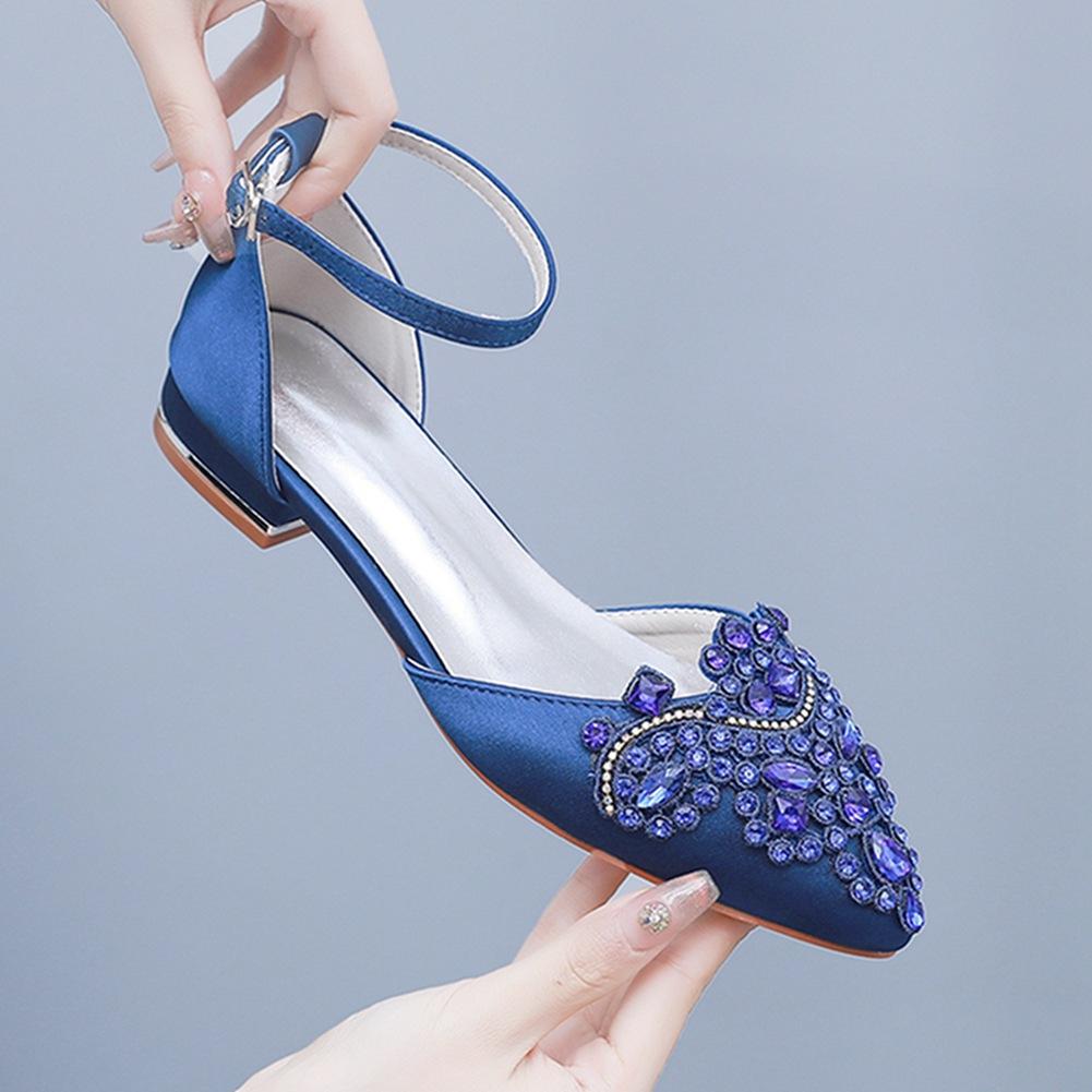 Dress Shoes Inch Royal Blue Heels 2cm Heels Shoes Elegant And