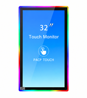 Nouvel écran tactile capacitif vertical de 32 pouces avec interfaces USB DVI, affichage interactif LED RVB pour kiosque en libre-service