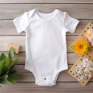 Trẻ sơ sinh bé onesie 100% chải kỹ bông trống quần áo trẻ em hỗ trợ tùy biến bán sỉ mới sinh ra bé Rompers