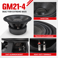 Haut-parleur de graves professionnel 21 pouces 5000W, bobine vocale 8,5 pouces, woofer PA haute puissance GM21-4