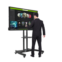 Écran tactile LCD 65 pouces 1080p 20 points, cadre métallique - Intel Core I3/i5/i7 8 Go de RAM - Multi-usages pour l'éducation, les entreprises et la maison
