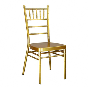 Venta al por mayor oro blanco plata hierro metal <span class=keywords><strong>charivari</strong></span> boda Chiavari sillas Tiffany con cojín de asiento - Product Image 5