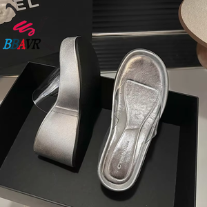 Sandalias de Plataforma con Tiras Transparentes para Mujer, Sandalias de Verano con Tacón Alto y Suela Gruesa, Pantuflas de Playa, Novedad 2026, Casuales para Exteriores - Product Image 4
