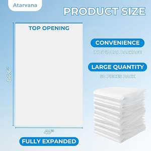 Housse de baignoire jetable grande taille 102 "(L) * 47" (W) Convient pour une utilisation dans une baignoire 99% (102x47 pouces) - Product Image 2