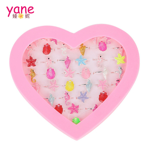 Fashion Alloy Hot Sale Factory Price Seahorse Starfish <strong>Conch</strong> Set Fashion <strong>Ring</strong> for Baby Girls Metal Plastic Jewelry Finger <strong>Ring</strong> - Product Image 2