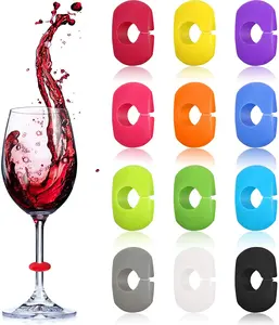 Oksilicone Aangepaste Silicone Drink Markers Wine Glass Charms Creative Design Wijn Accessoires Voor Identifiers Party Marker