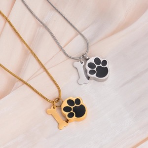 Collar con urna para cenizas de mascota con hueso de perro, de acero inoxidable, joyería de cremación, collar conmemorativo para cenizas de mascota - Product Image 3